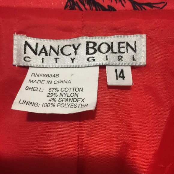 VINTAGE NANCY BOLEN PRINTED JACKETS SIZE 14 - Picture 9 of 9